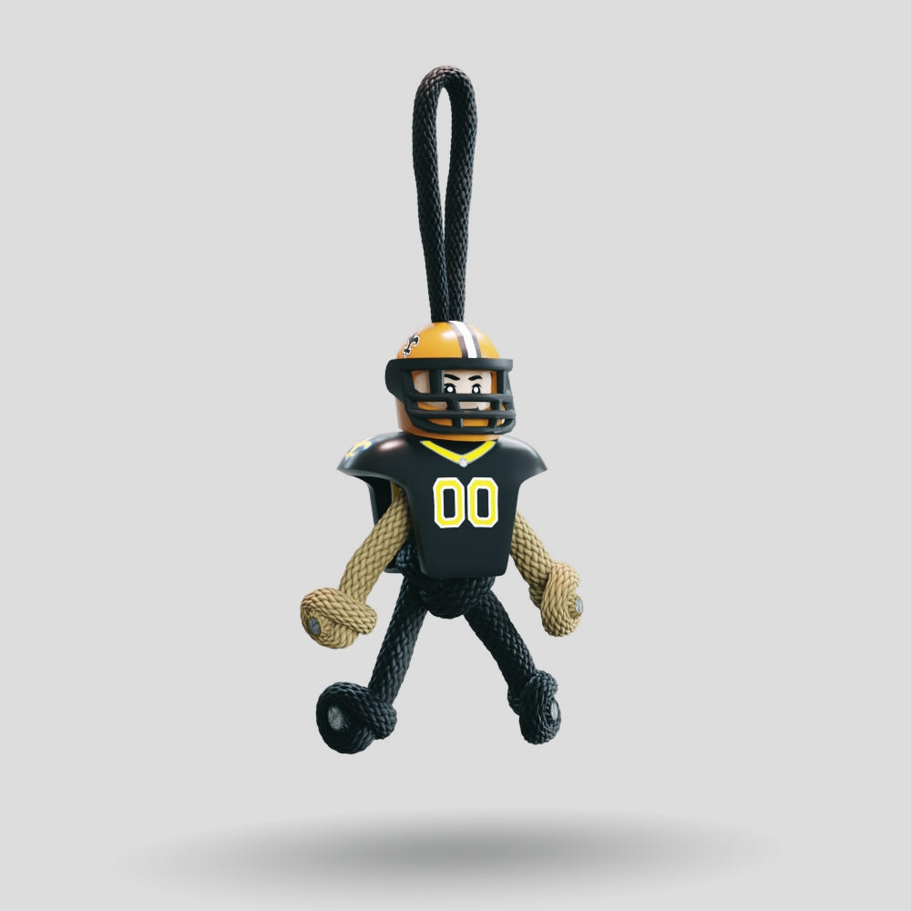 New Orleans Saints Paracord Buddy Keychain