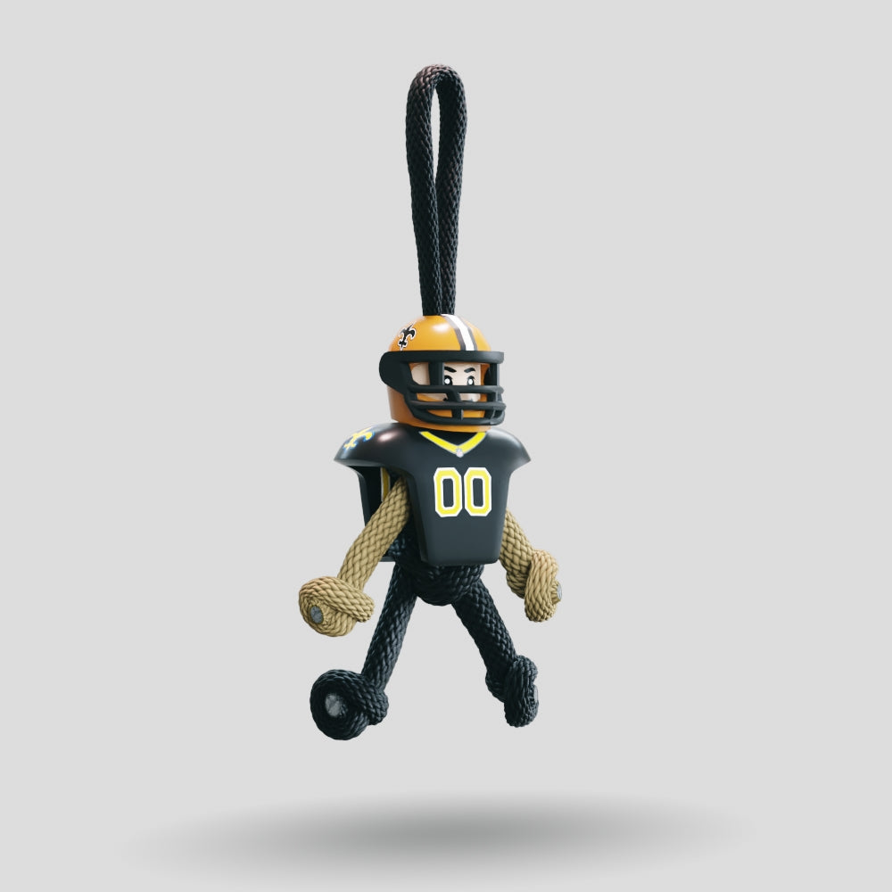 New Orleans Saints Paracord Buddy Keychain