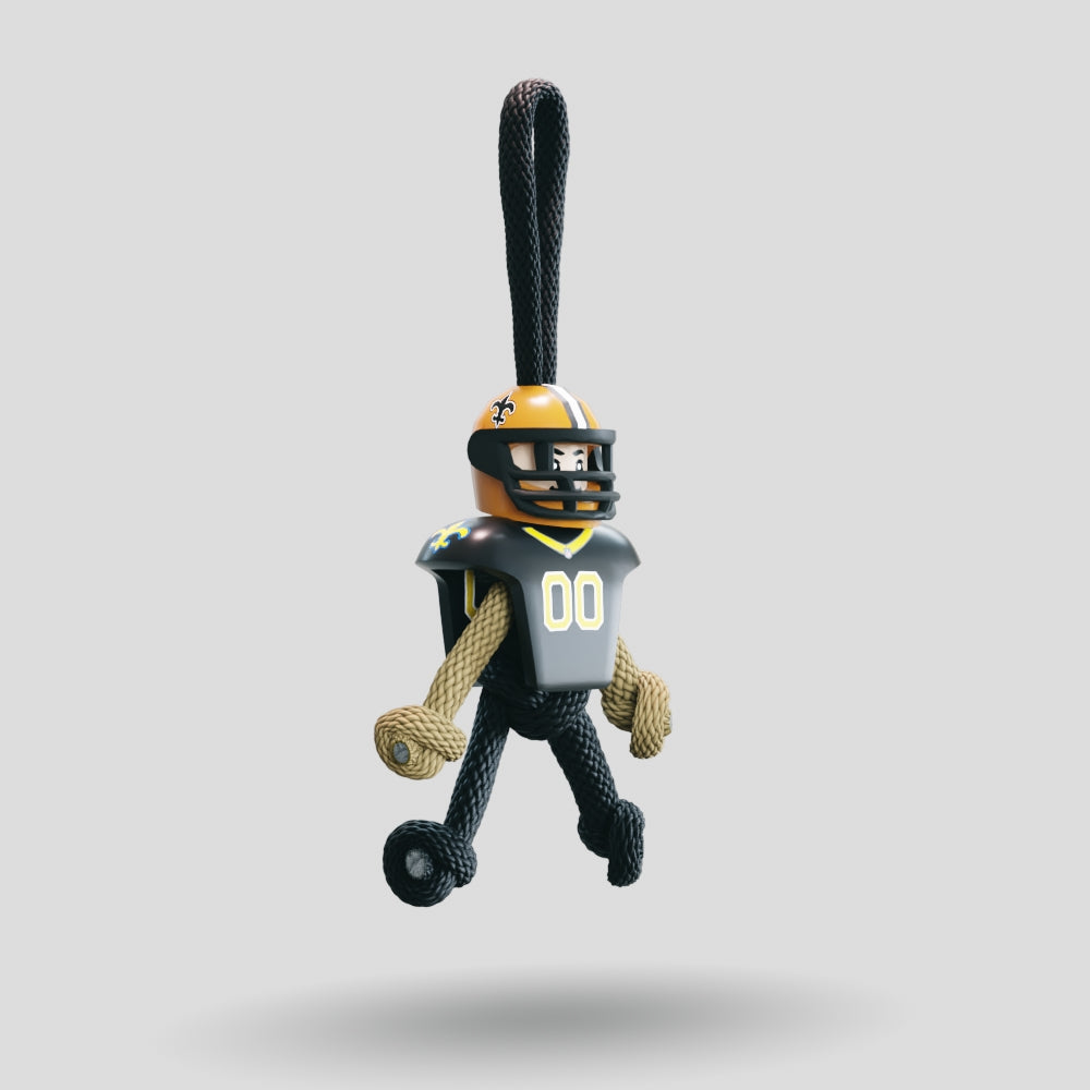 New Orleans Saints Paracord Buddy Keychain