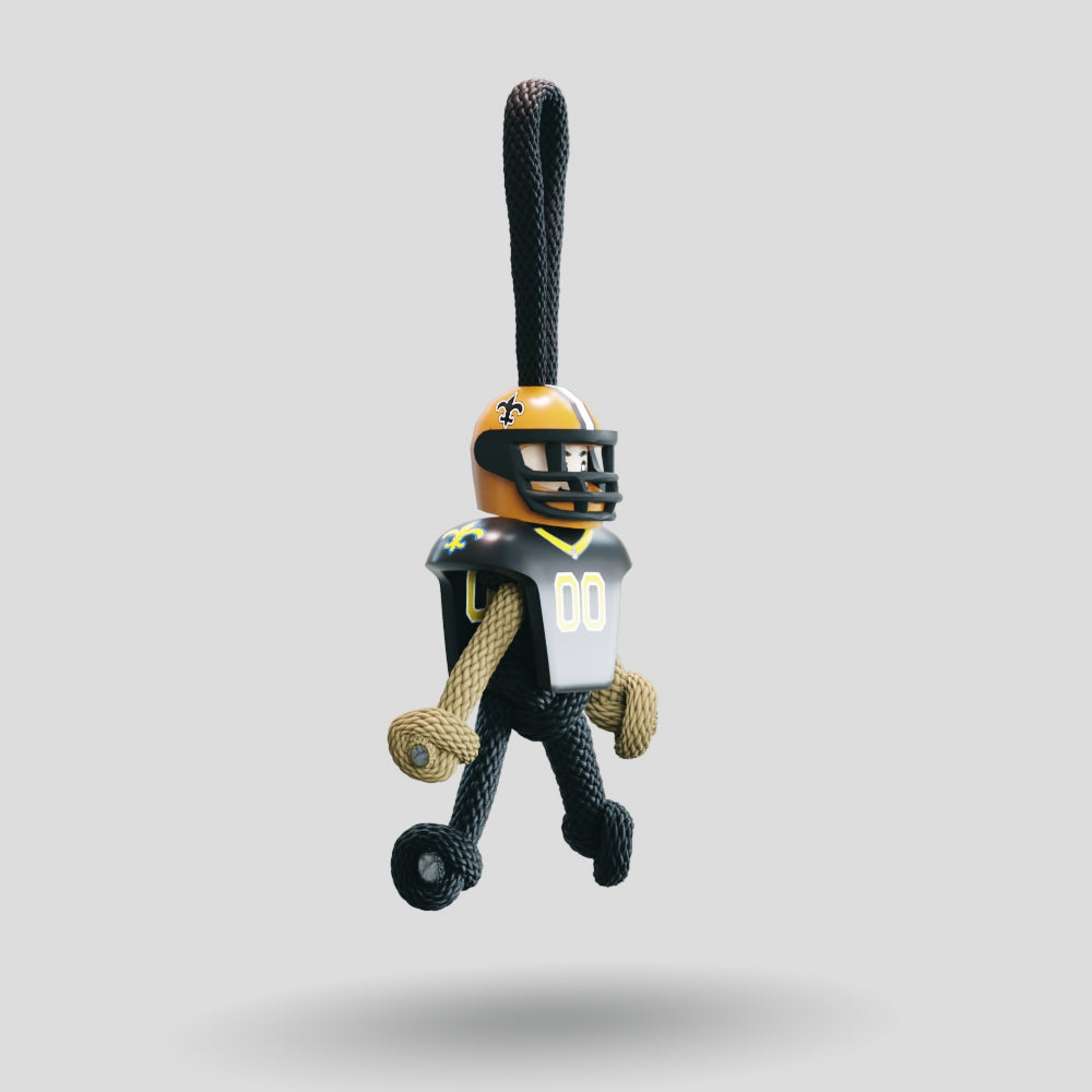 New Orleans Saints Paracord Buddy Keychain