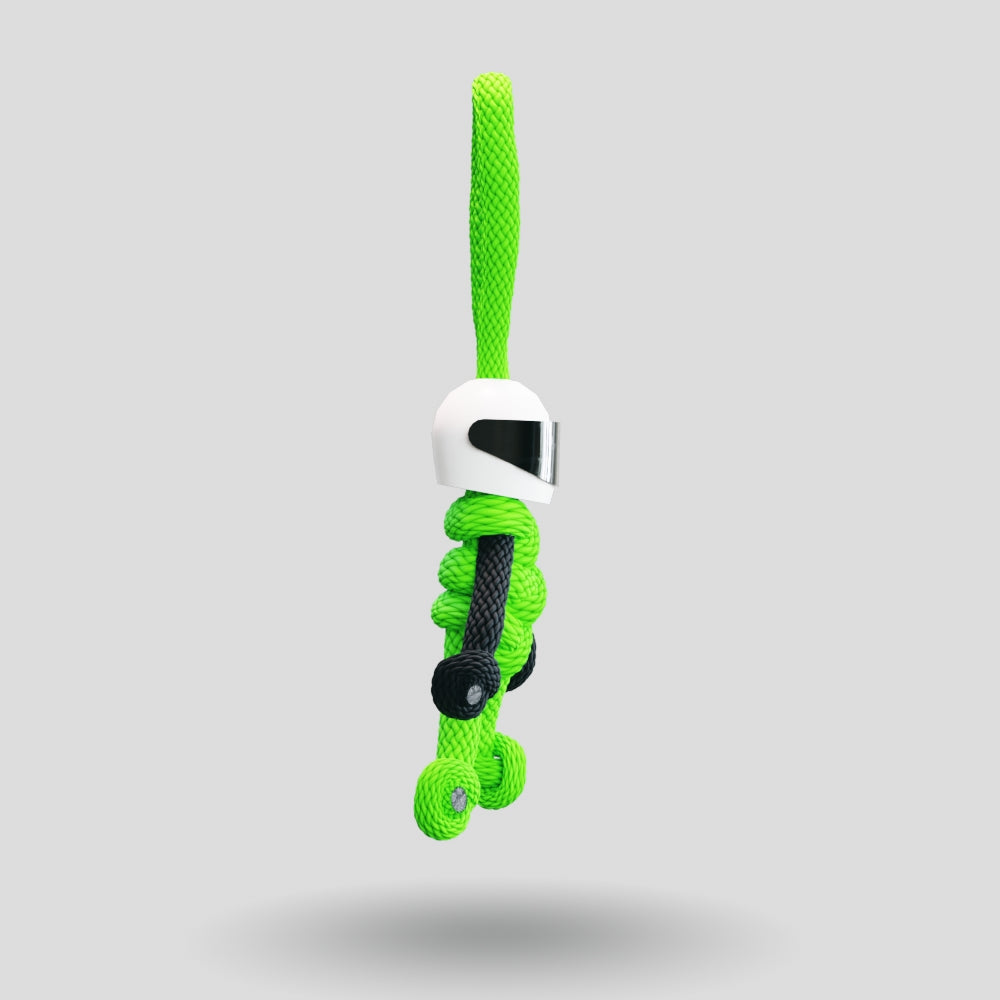 Green Biker Buddy Paracord Keychain