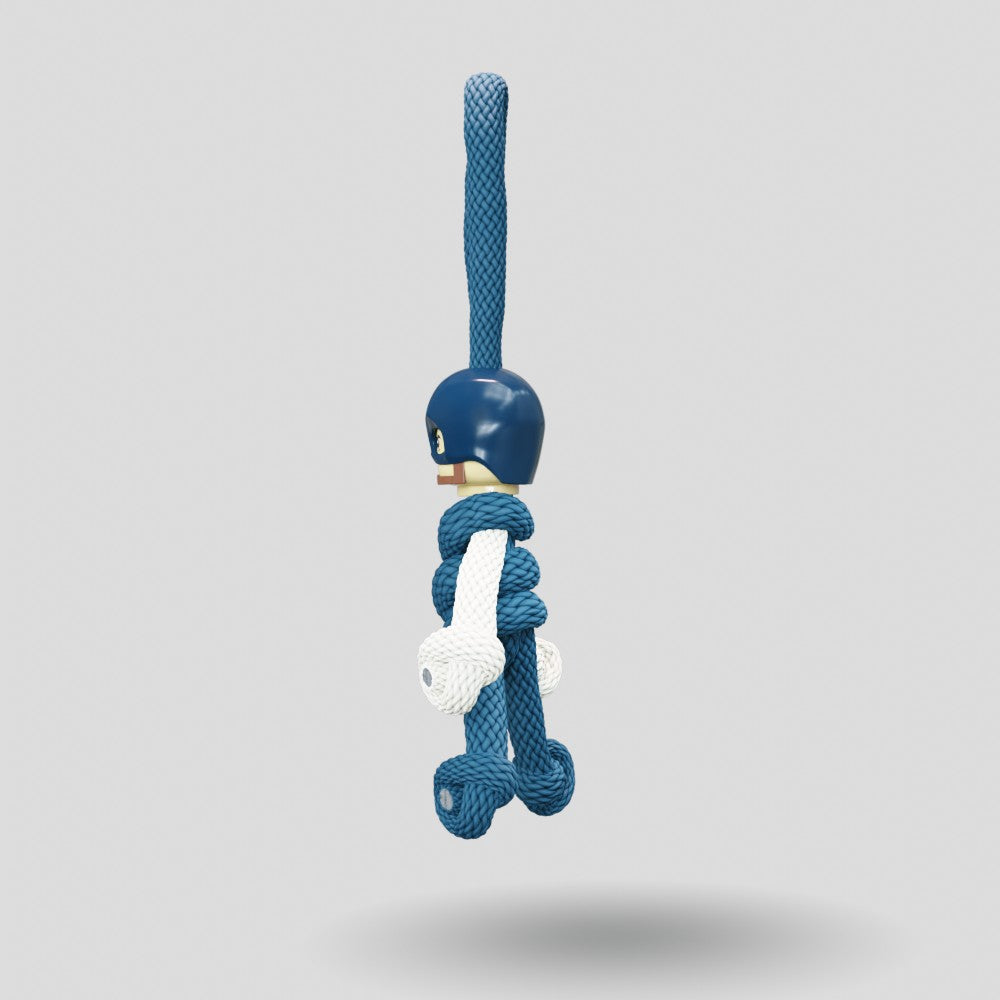 Captain America Paracord Buddy Keychain