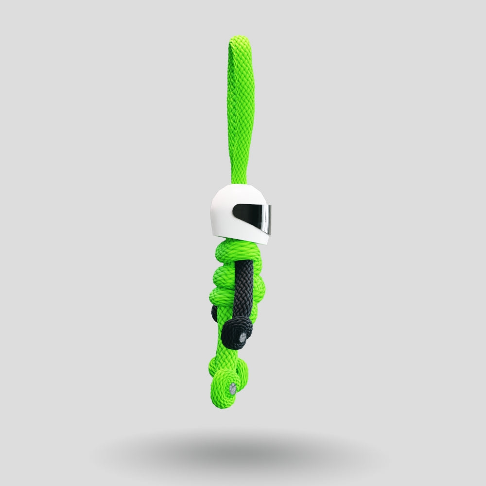 Green Biker Buddy Paracord Keychain