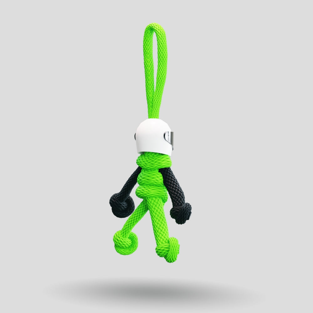 Green Biker Buddy Paracord Keychain