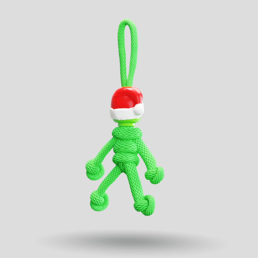 Grinch Paracord Buddy Keychain