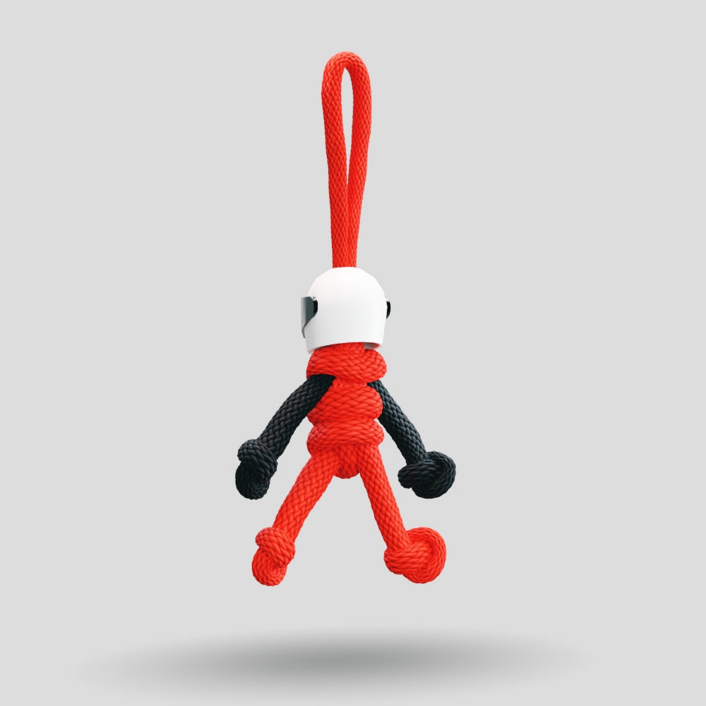 Red Biker Buddy Paracord Keychain