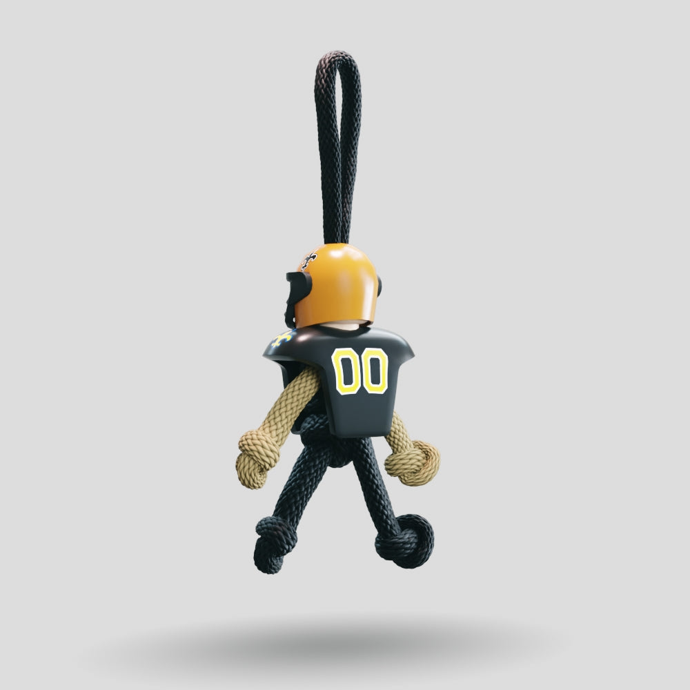 New Orleans Saints Paracord Buddy Keychain