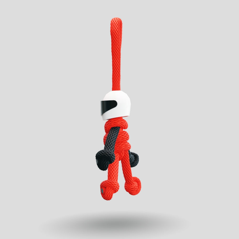 Red Biker Buddy Paracord Keychain
