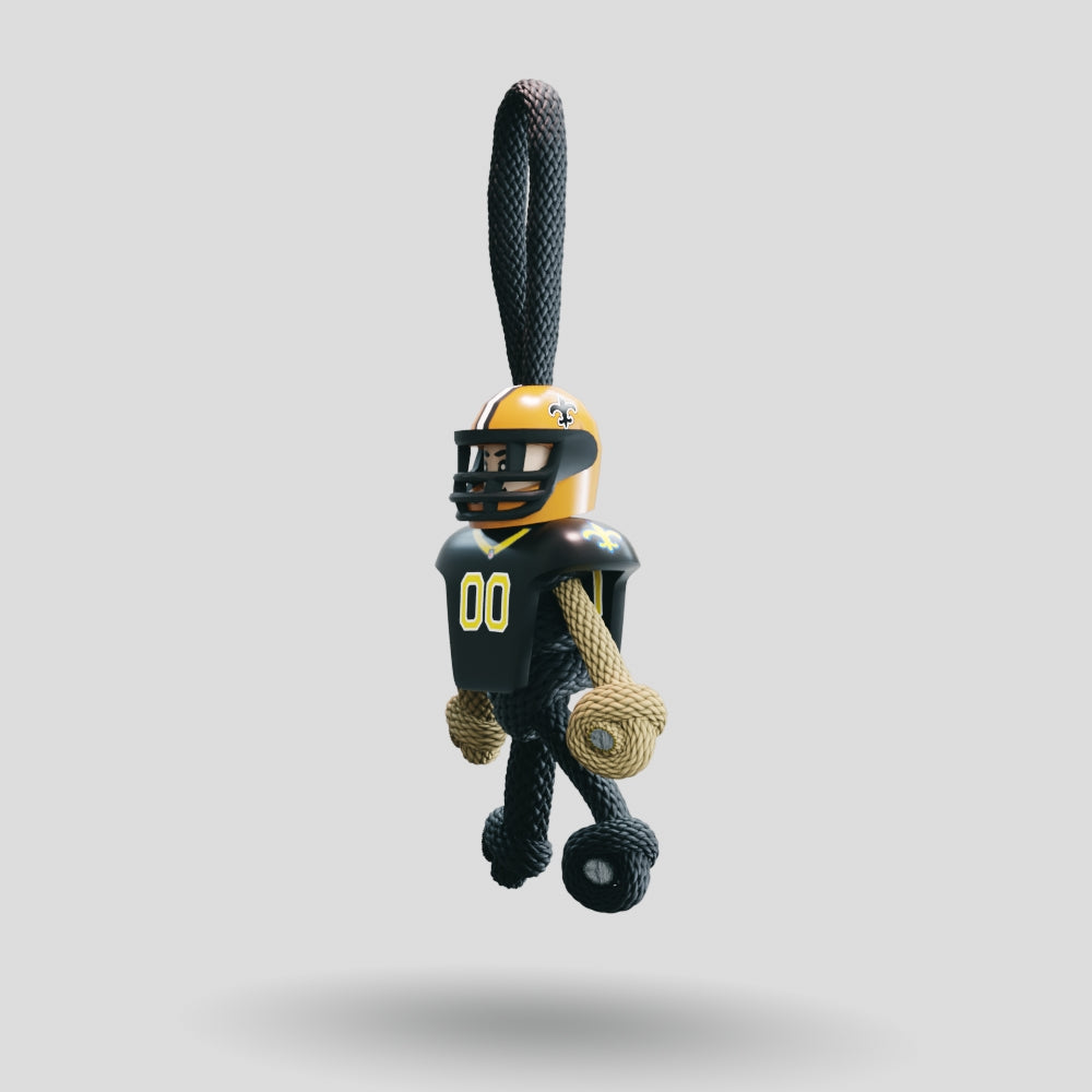 New Orleans Saints Paracord Buddy Keychain