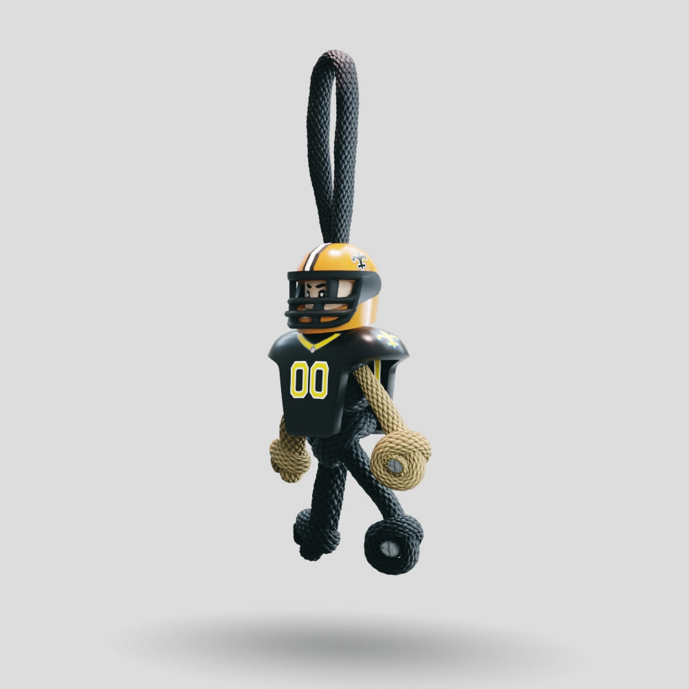 New Orleans Saints Paracord Buddy Keychain