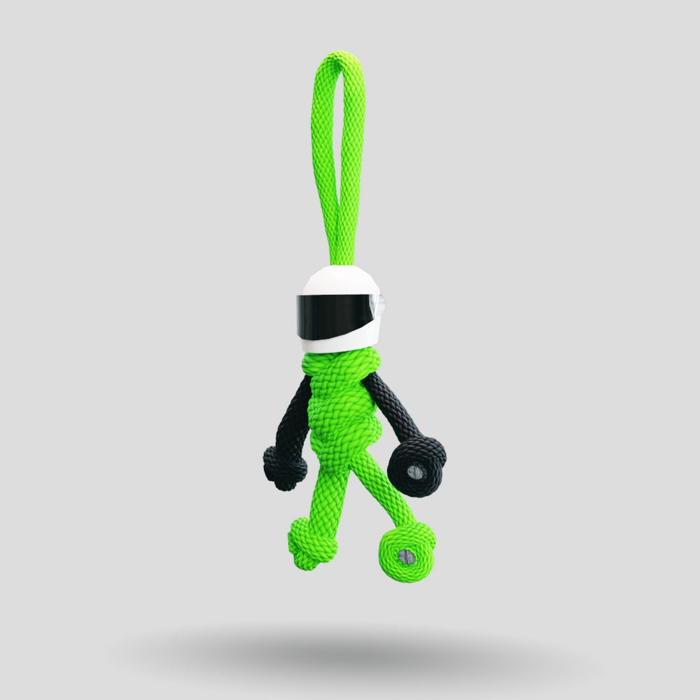 Green Biker Buddy Paracord Keychain