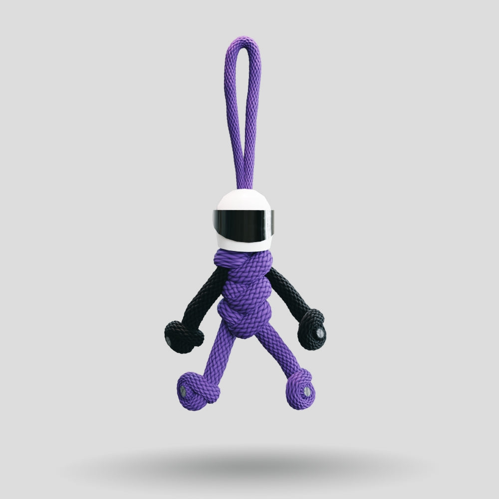 Purple Biker Buddy Paracord Keychain