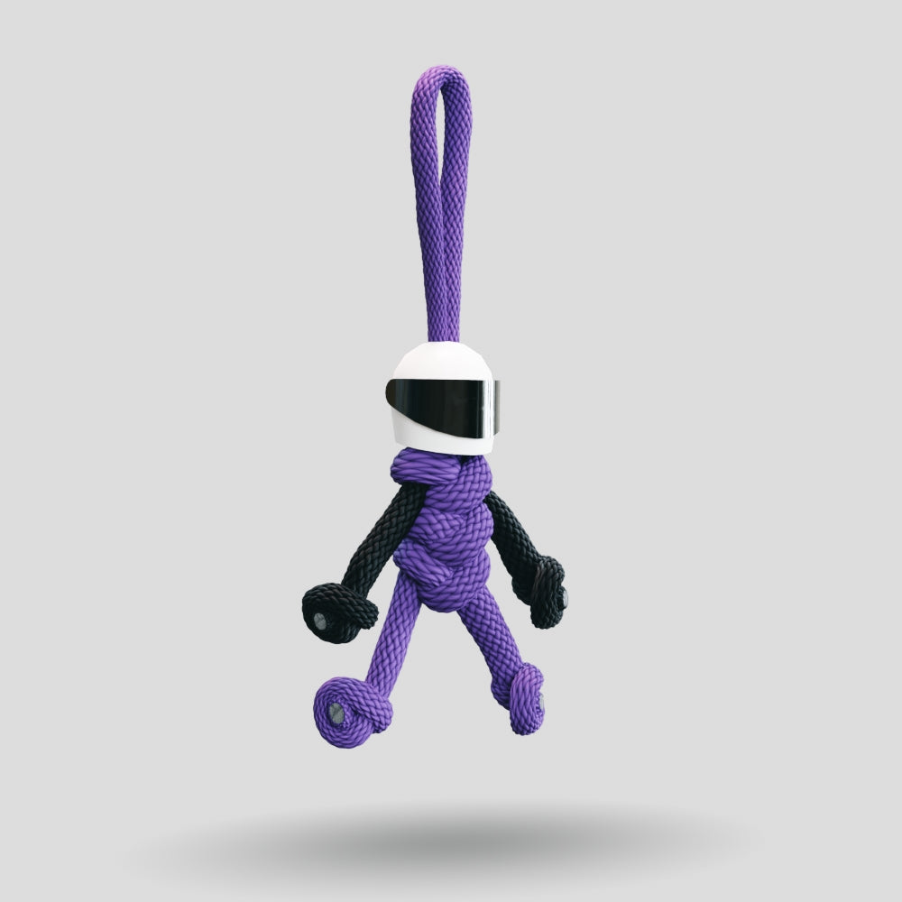 Purple Biker Buddy Paracord Keychain