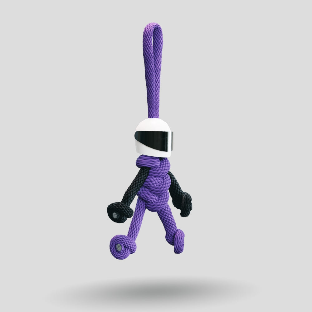 Purple Biker Buddy Paracord Keychain
