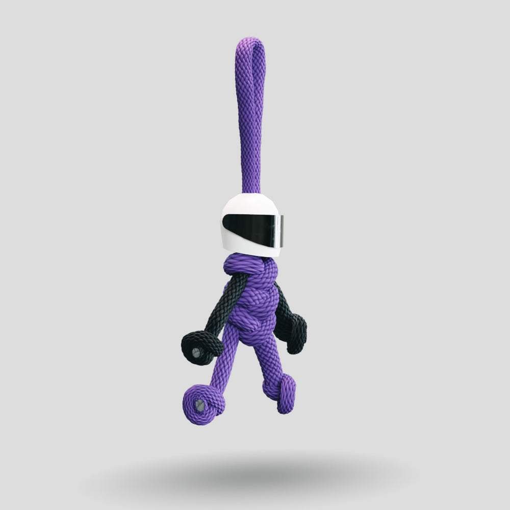 Purple Biker Buddy Paracord Keychain