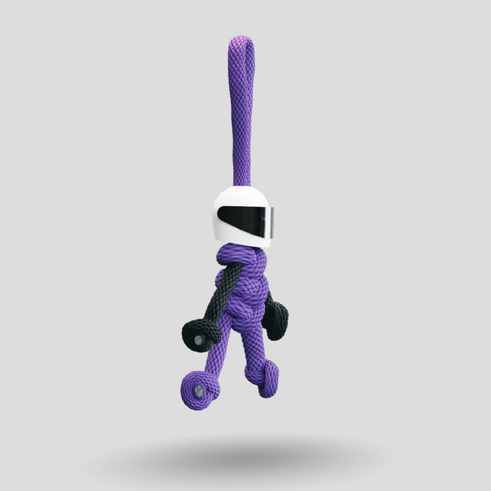 Purple Biker Buddy Paracord Keychain