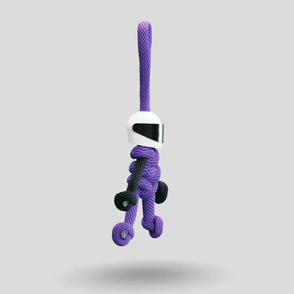 Purple Biker Buddy Paracord Keychain