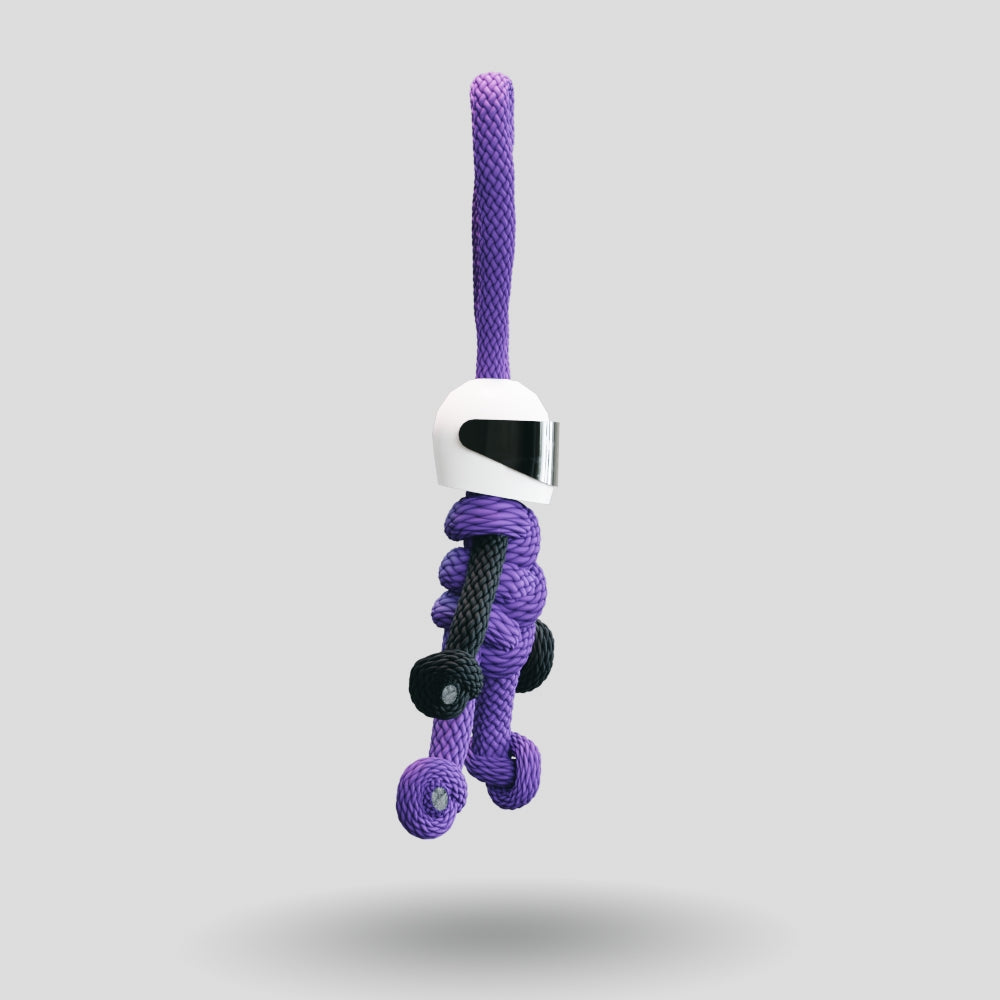 Purple Biker Buddy Paracord Keychain
