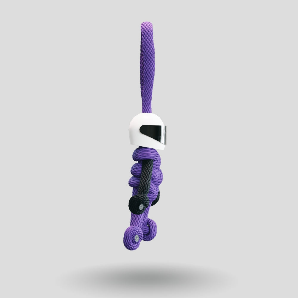 Purple Biker Buddy Paracord Keychain