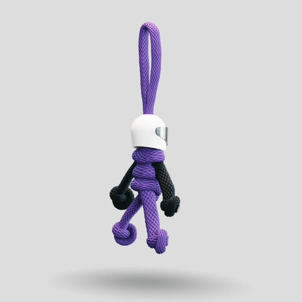 Purple Biker Buddy Paracord Keychain