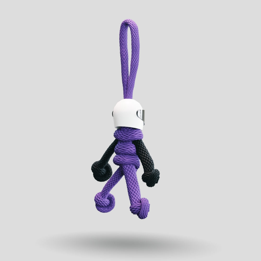 Purple Biker Buddy Paracord Keychain