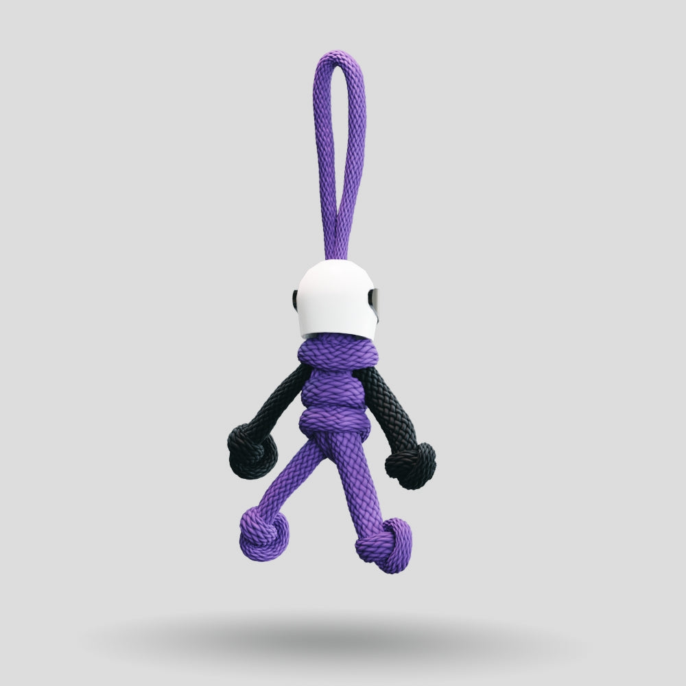 Purple Biker Buddy Paracord Keychain