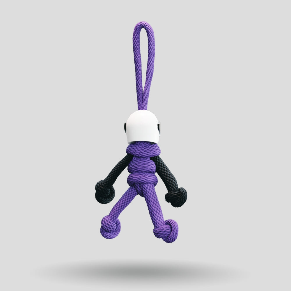 Purple Biker Buddy Paracord Keychain