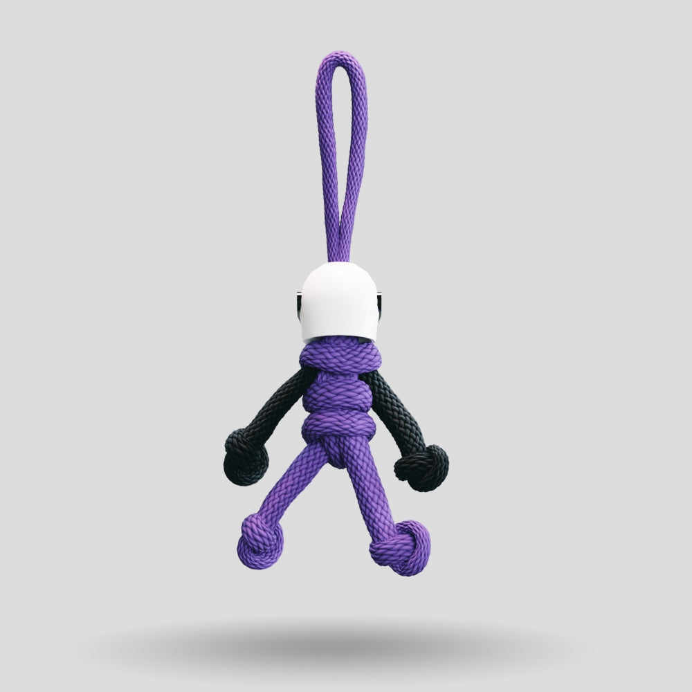 Purple Biker Buddy Paracord Keychain