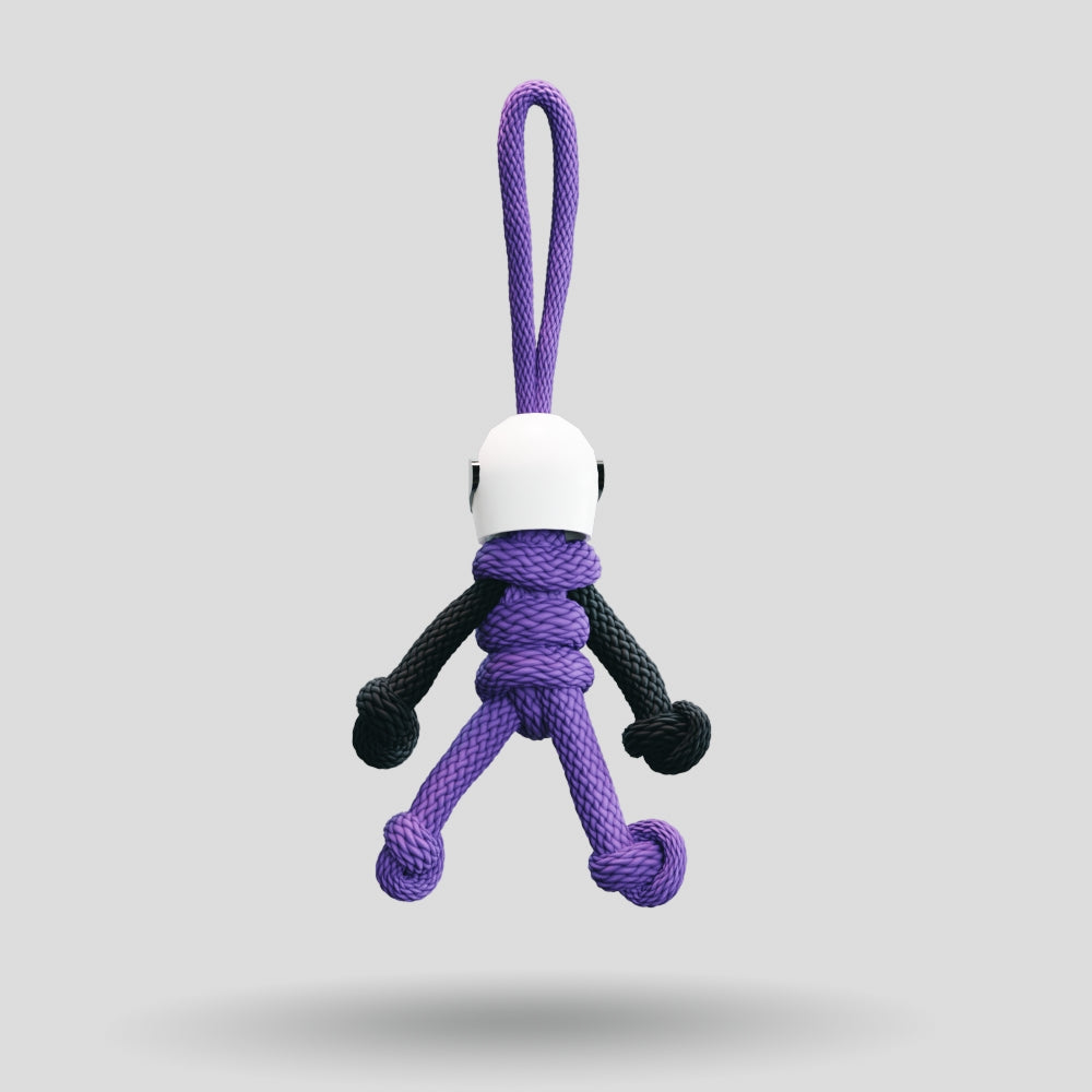 Purple Biker Buddy Paracord Keychain