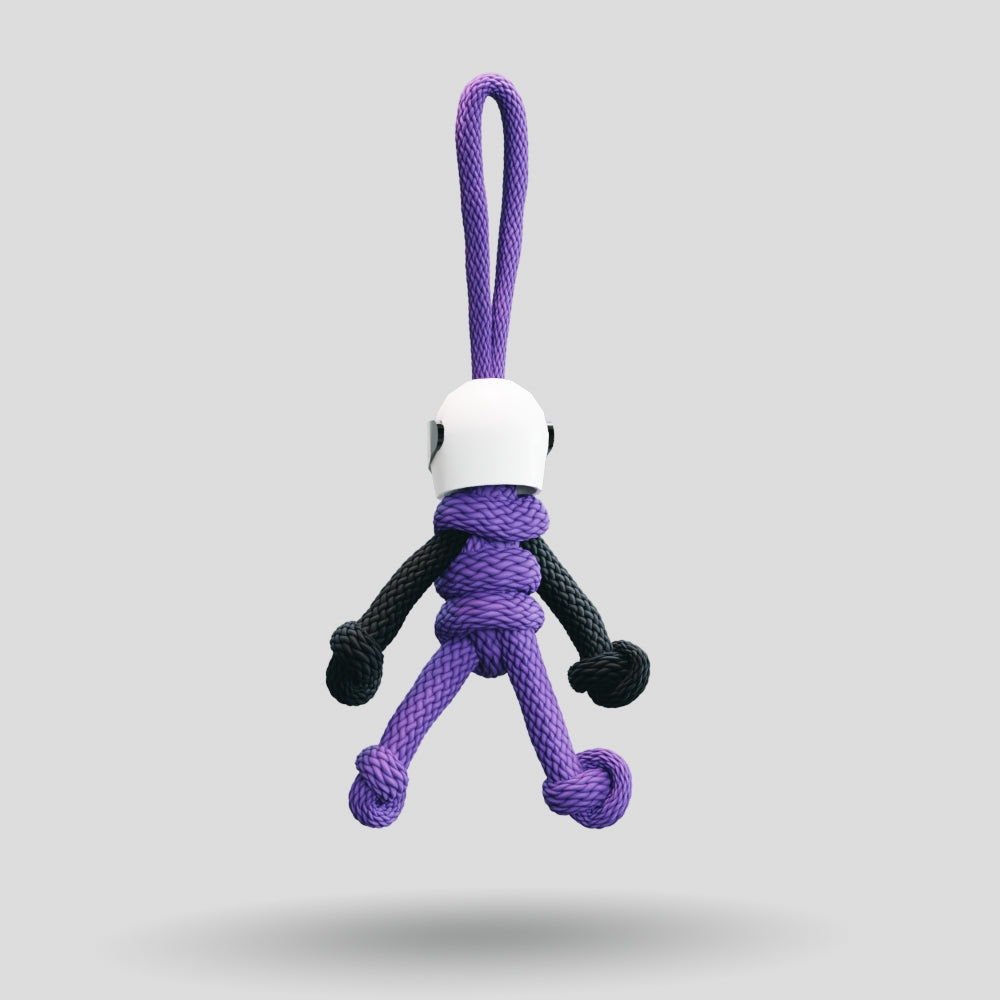 Purple Biker Buddy Paracord Keychain