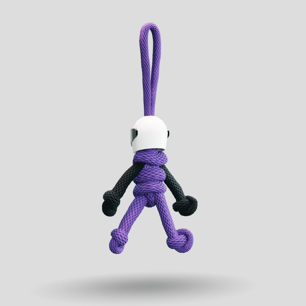 Purple Biker Buddy Paracord Keychain