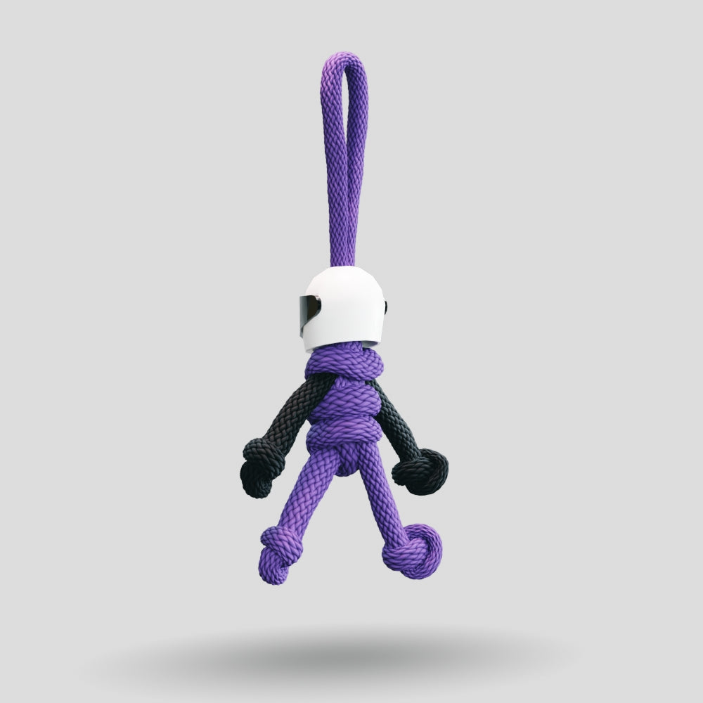 Purple Biker Buddy Paracord Keychain