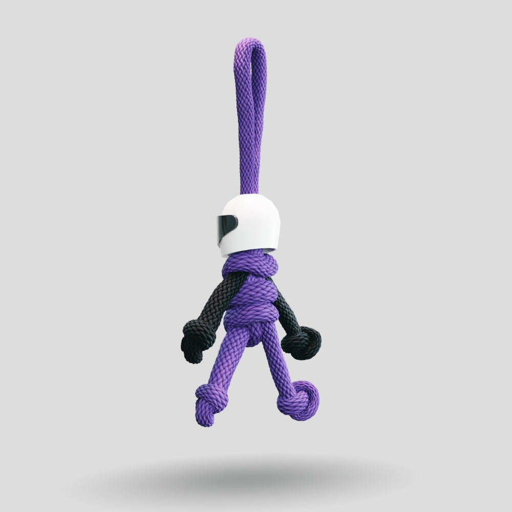 Purple Biker Buddy Paracord Keychain
