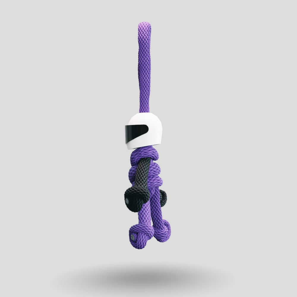 Purple Biker Buddy Paracord Keychain