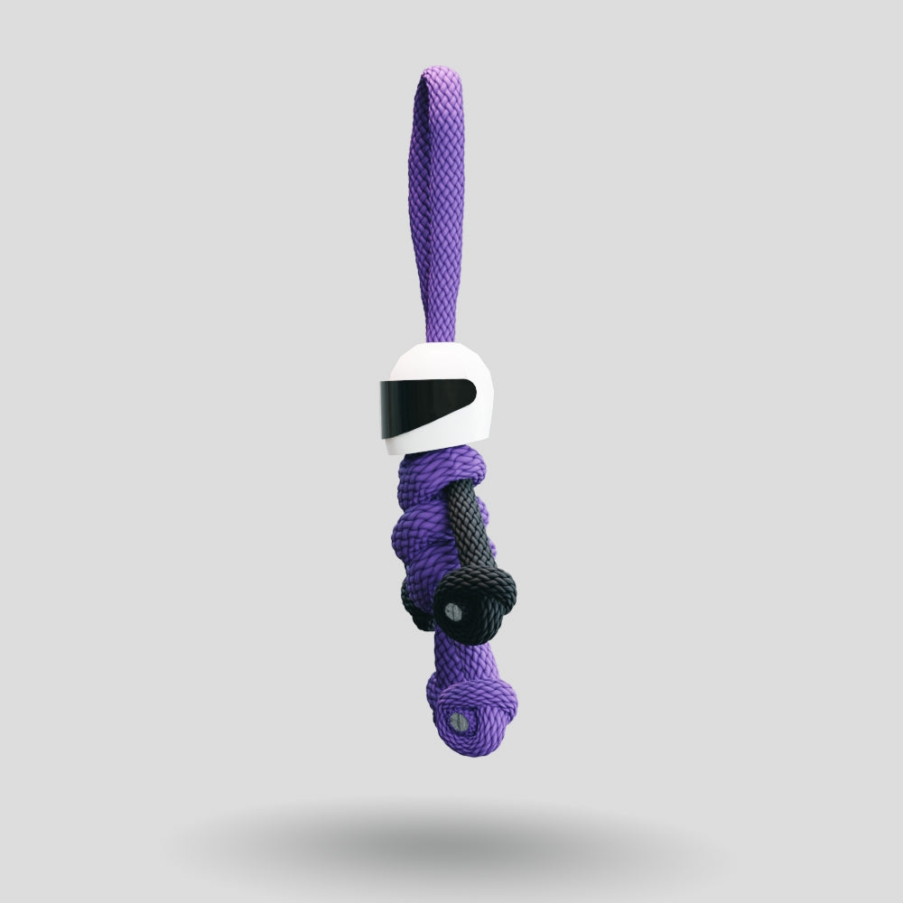 Purple Biker Buddy Paracord Keychain