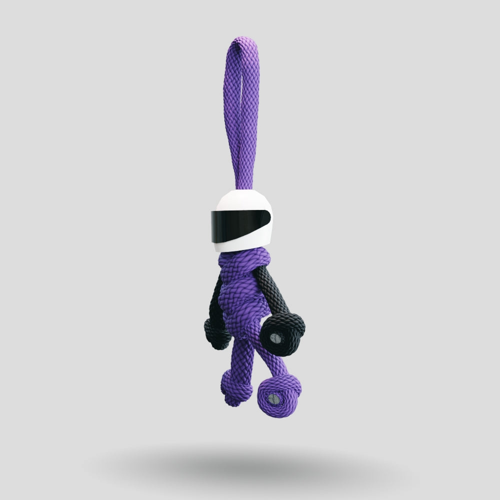 Purple Biker Buddy Paracord Keychain