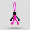 Black Hot Pink Biker Buddy Paracord Keychain