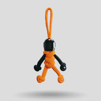 Thumbnail for Black Orange Biker Buddy Paracord Keychain