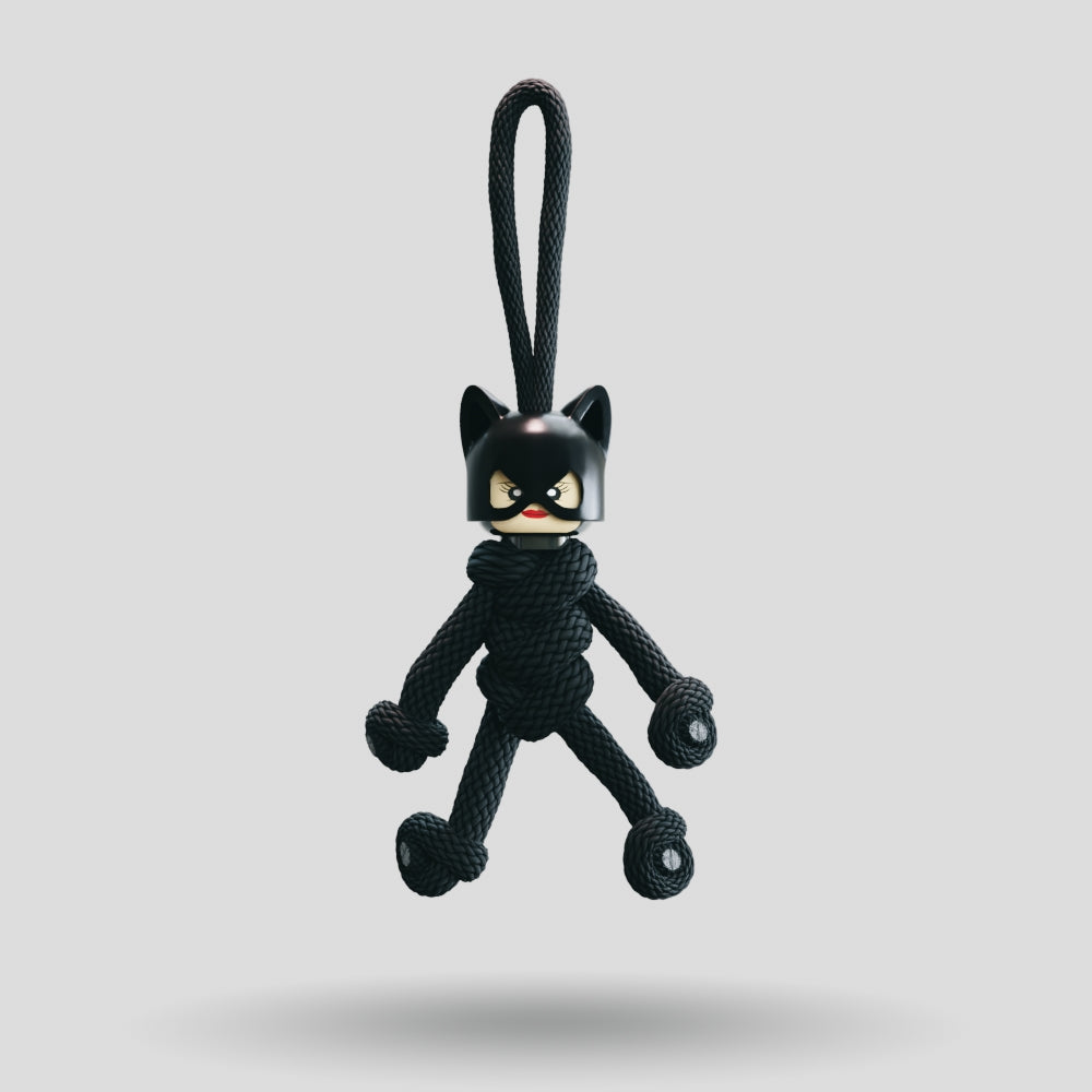 Catwoman Paracord Buddy Keychain