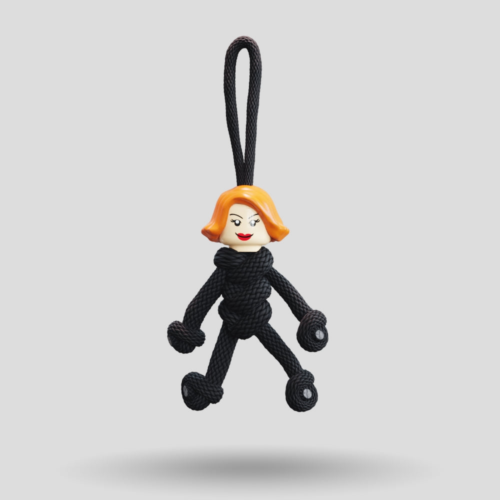 Black Widow Paracord Buddy Keychain