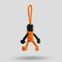 Thumbnail for Black Orange Biker Buddy Paracord Keychain