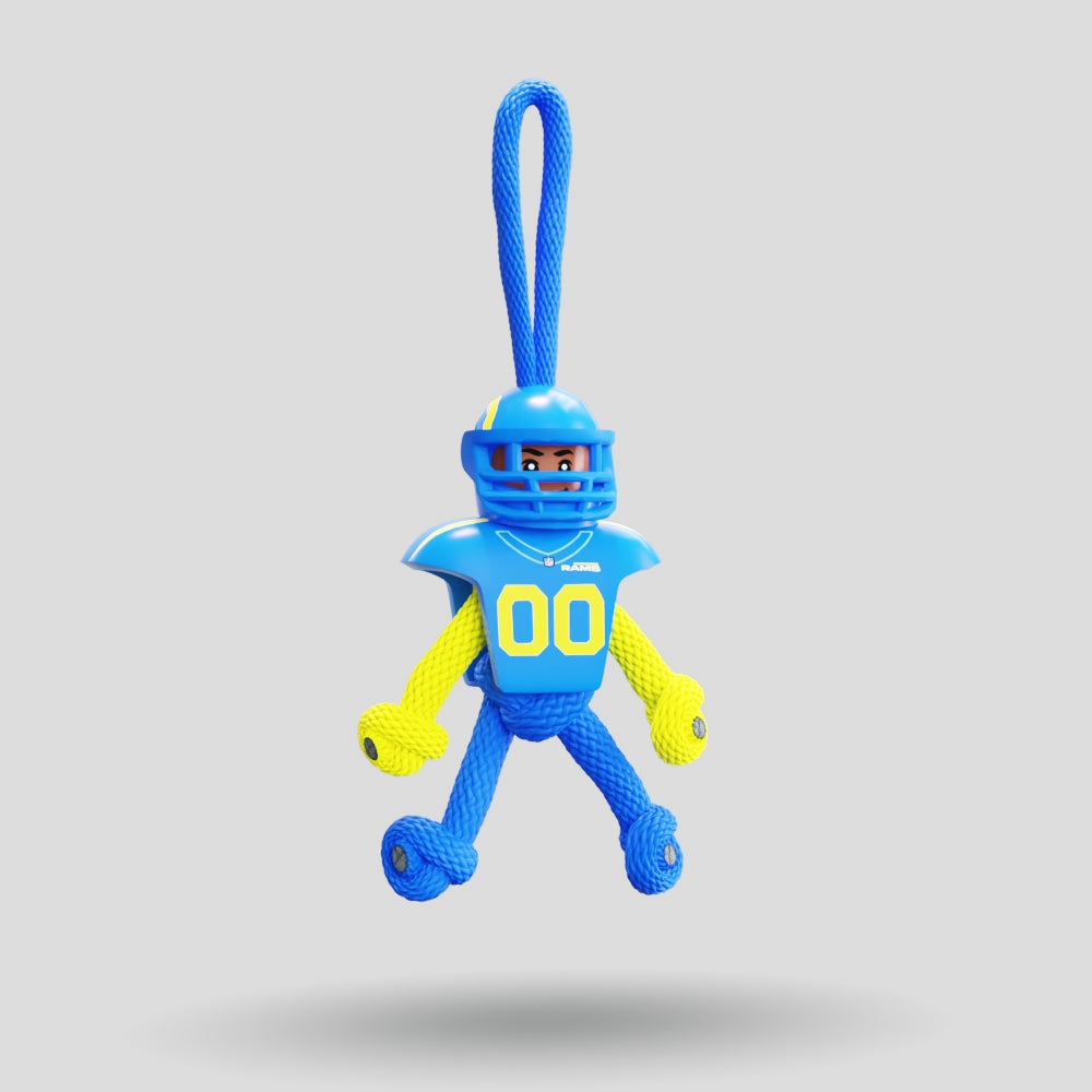 LA RAMS Paracord Buddy Keychain