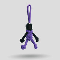 Thumbnail for Black Purple Biker Buddy Paracord Keychain no