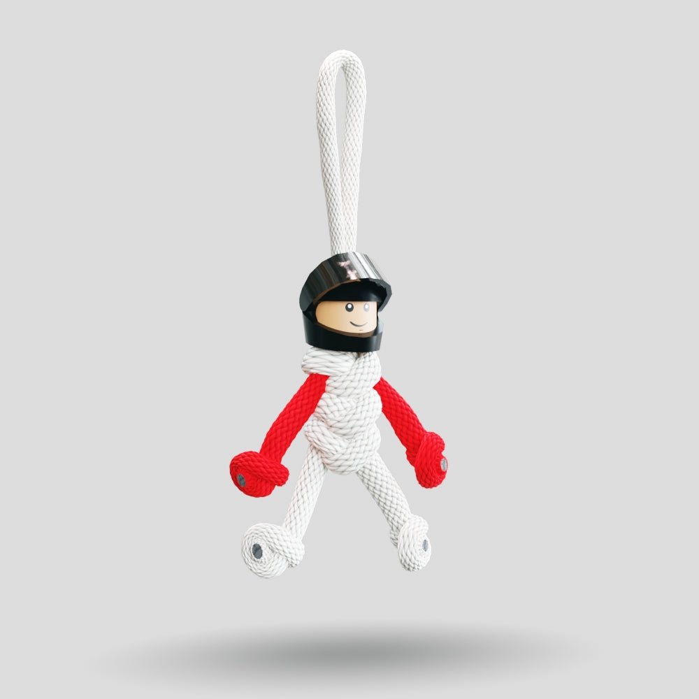 HAS White & Red Motorsport Paracord Buddy Keychain