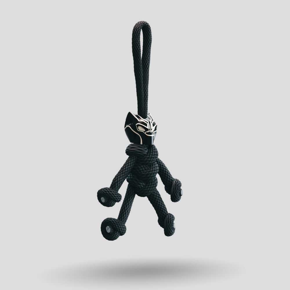 Black Panther Paracord Buddy Keychain