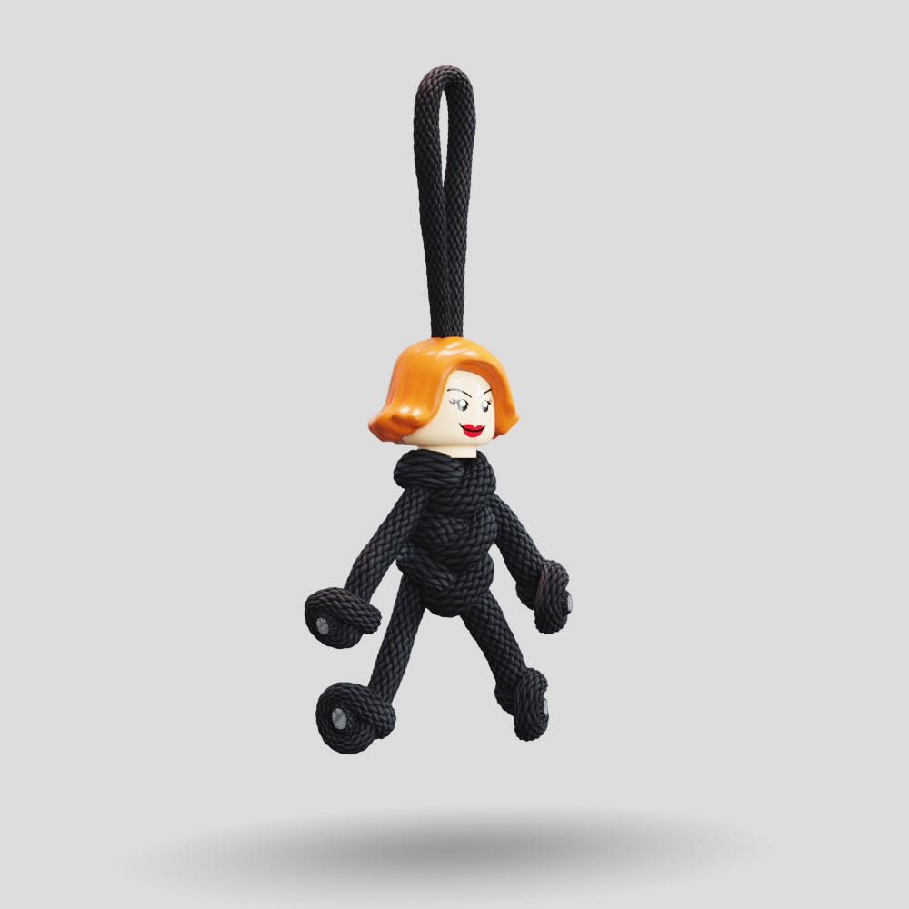 Black Widow Paracord Buddy Keychain