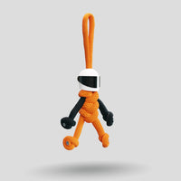 Thumbnail for Orange Biker Buddy Paracord Keychain