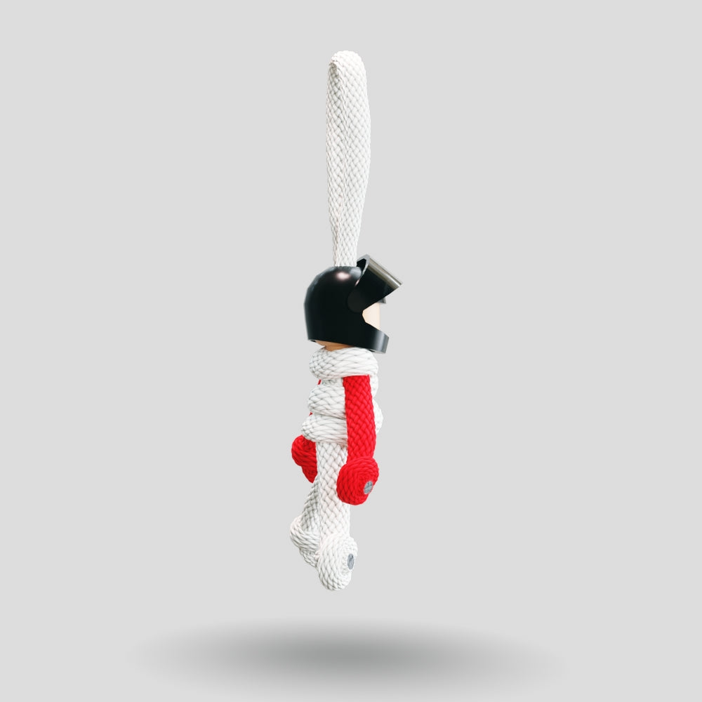 HAS White & Red Motorsport Paracord Buddy Keychain