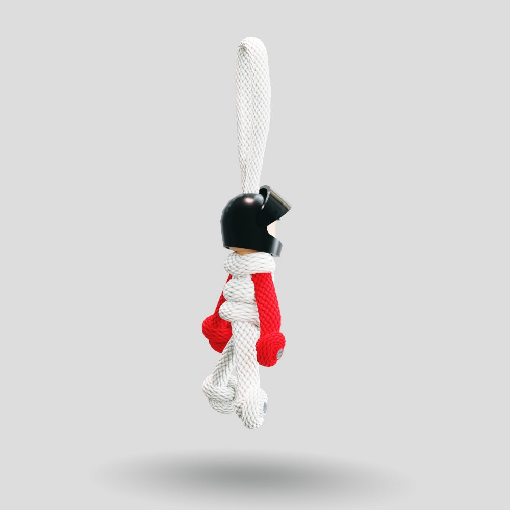 HAS White & Red Motorsport Paracord Buddy Keychain