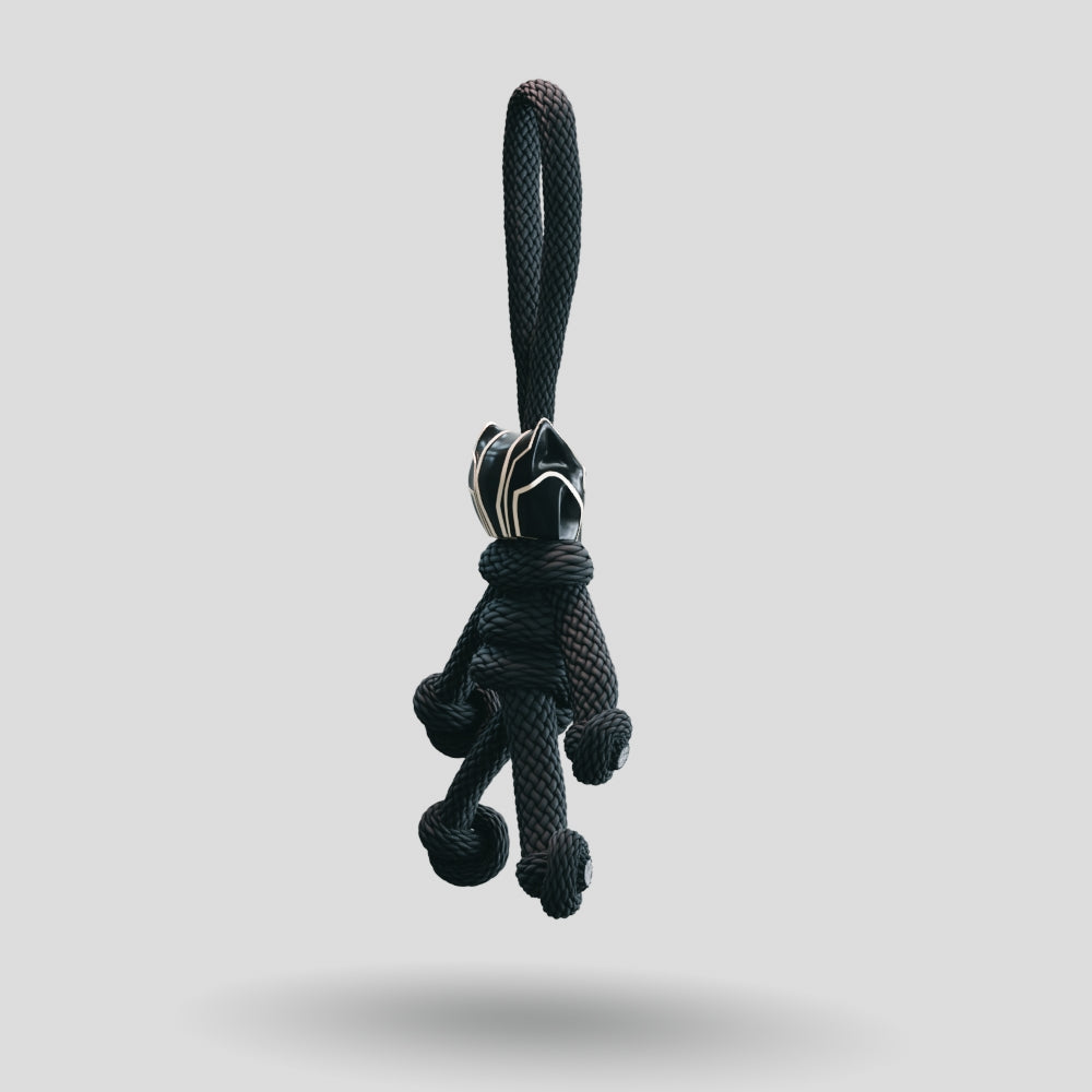 Black Panther Paracord Buddy Keychain
